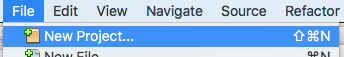 netbeans new project menu